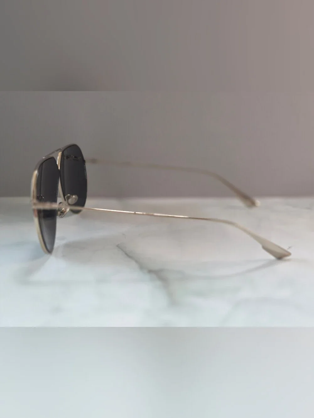 Christian Dior Split 1 Silver Aviator Sunglasses